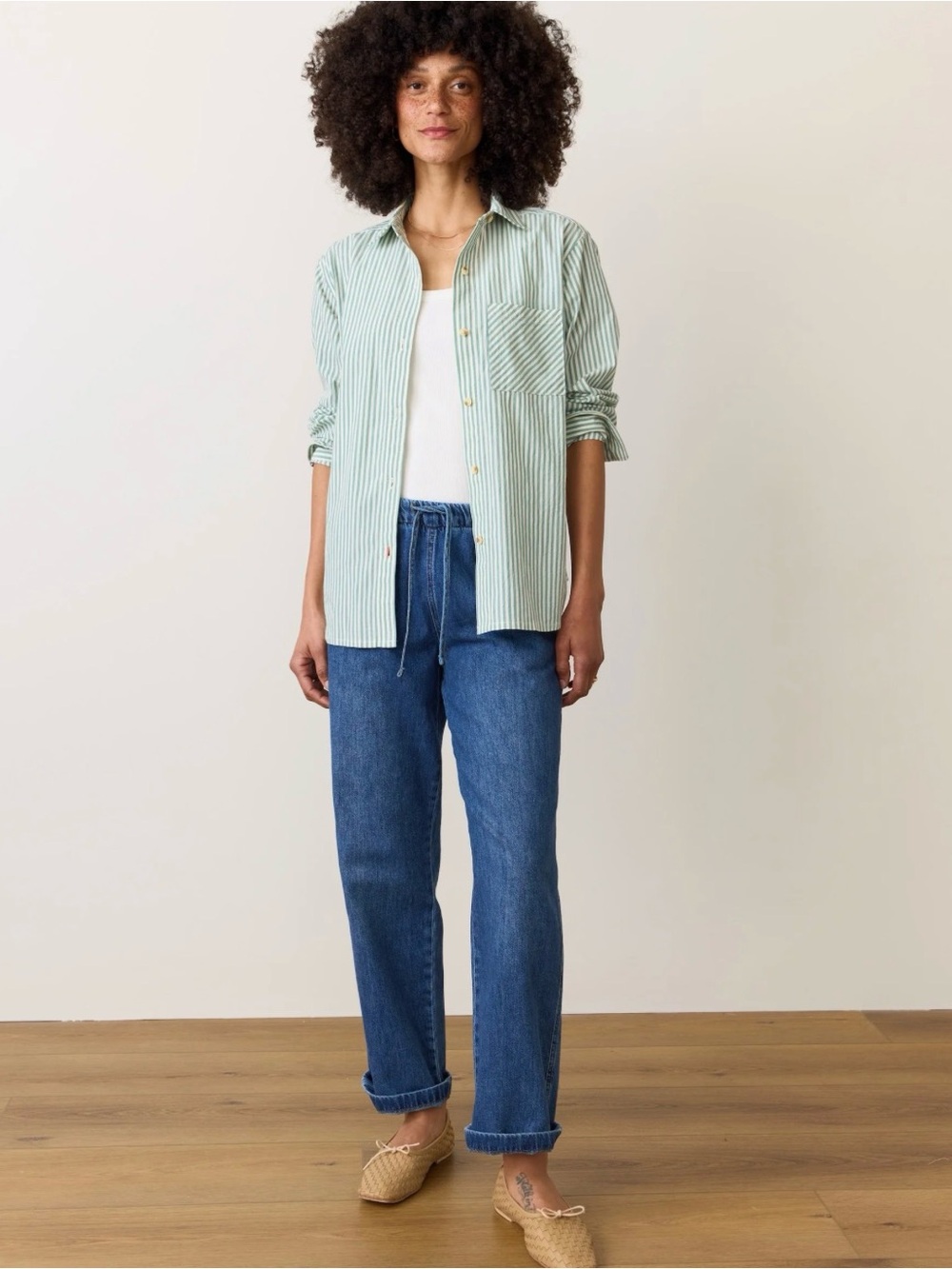 Marine Layer Drawstring Denim Pant